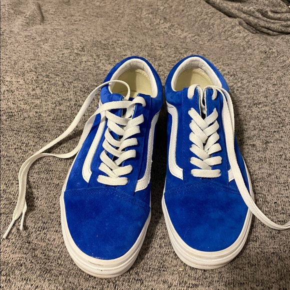 Vans Shoes - Blue suede old skool vans